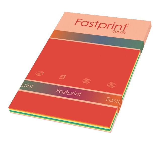 Een Kopieerpapier Fastprint A4 160gr 10 kleuren 50 vel koop je bij iPlusoffice